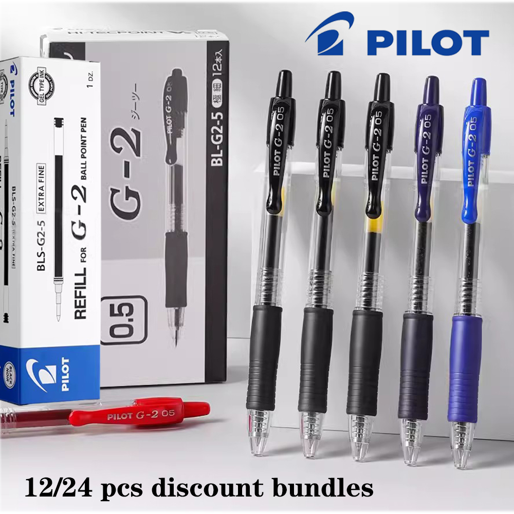 Pilot Pen G2 - 12/24 pçs genuíno piloto gel caneta
