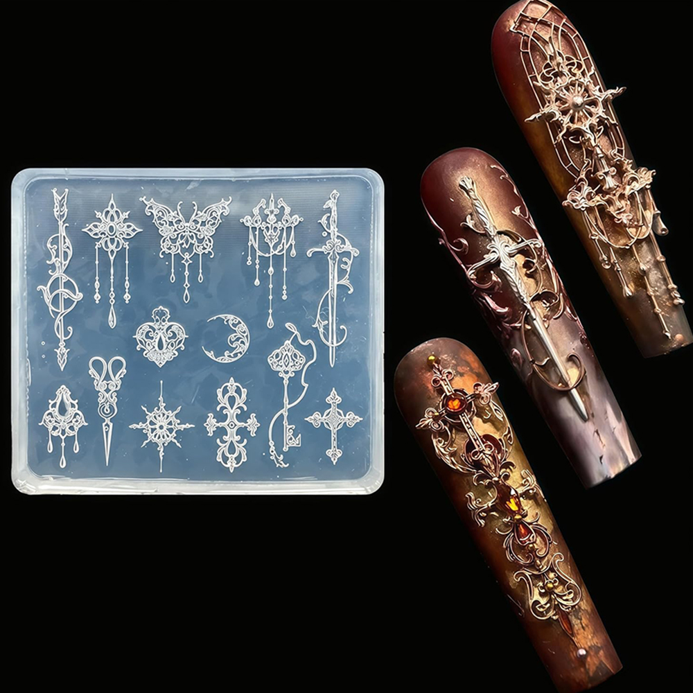 Resin Art Templates Free - Molde de silicone de seta lua