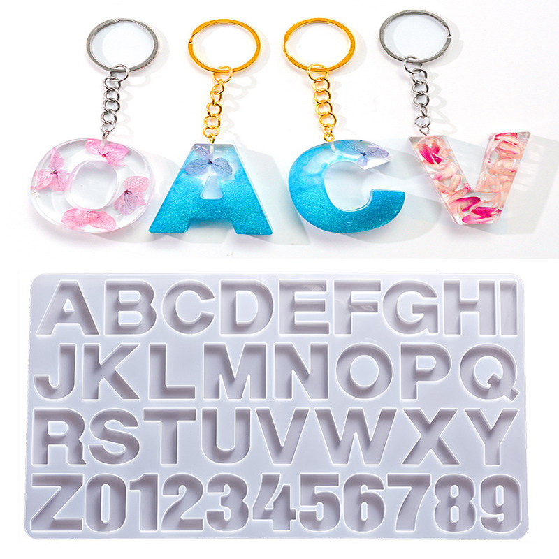 Uv Resin Clear Hard - Alfabeto resina epóxi molde de silicone