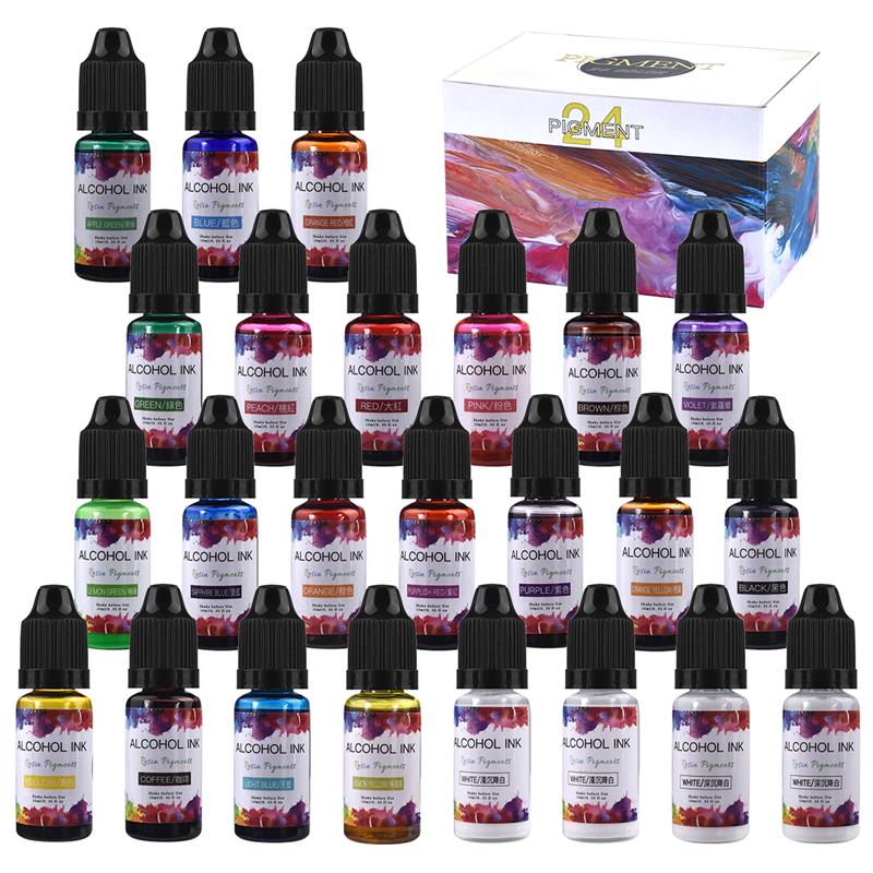 24 cores/conjunto 10ml resina  - Resin Dye Opaque avaliação e preço