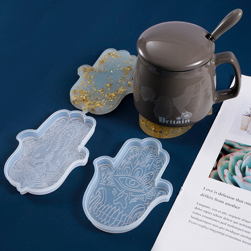 1 pçs diy coaster mão de fátim - Resin Art Mould avaliação e preço