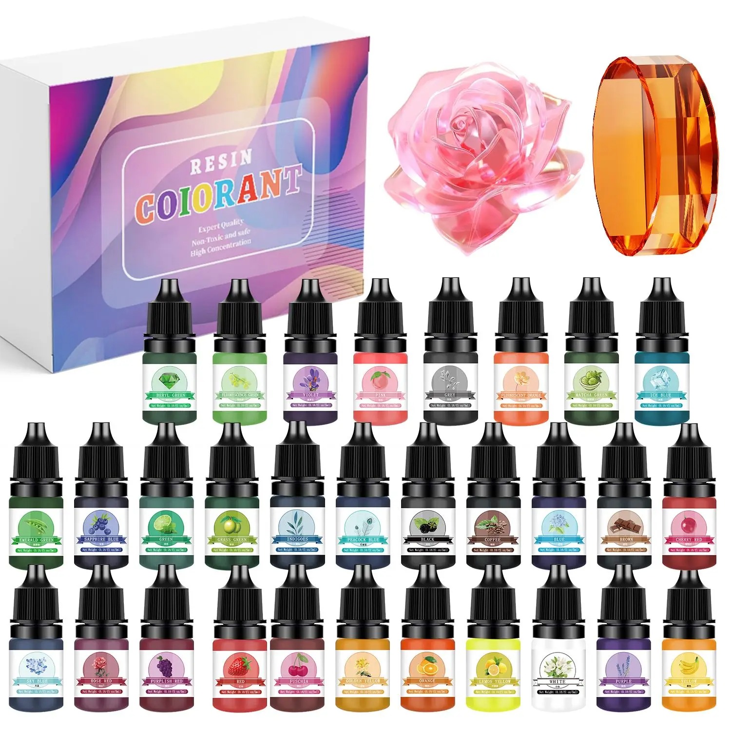 30 cores 5ml kits de pigmento  - Resin Dye Opaque avaliação e preço