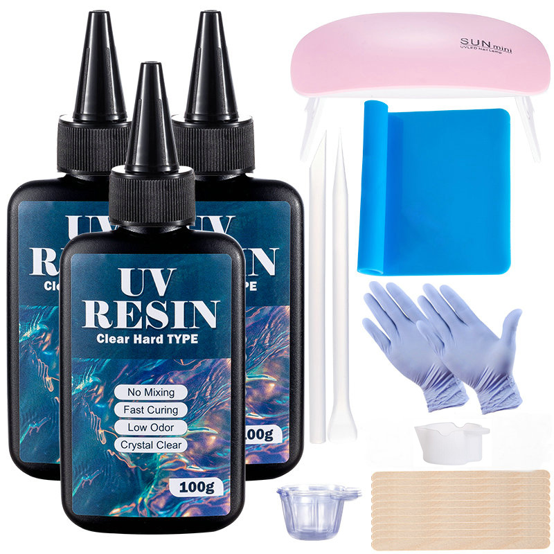 100g/250g resina uv transparen - Uv Resin Clear Hard avaliação e preço